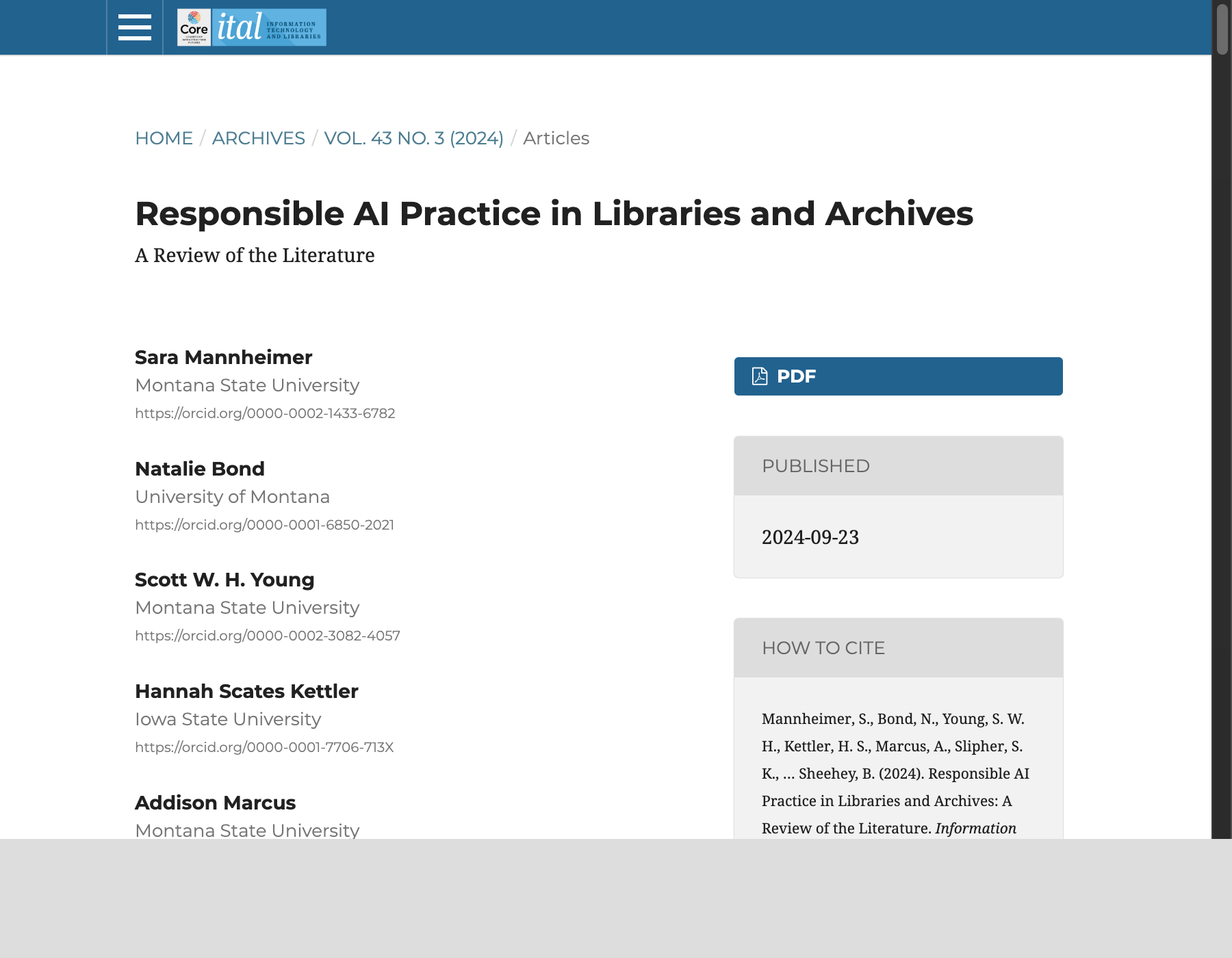 screen capture of resource