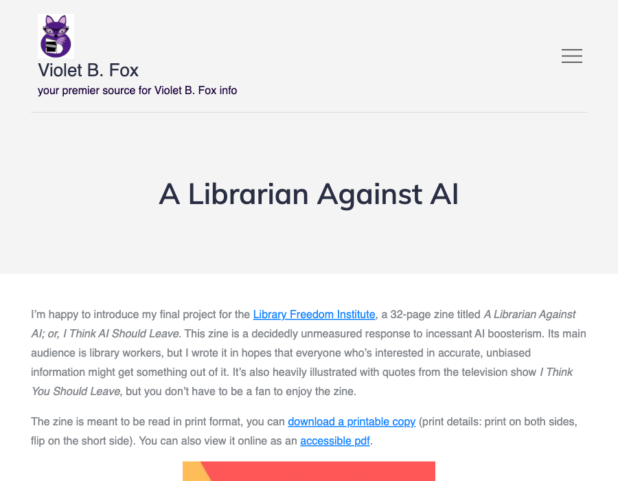screen capture of resource